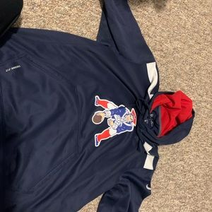 Patriots throwback mike hoodie XL